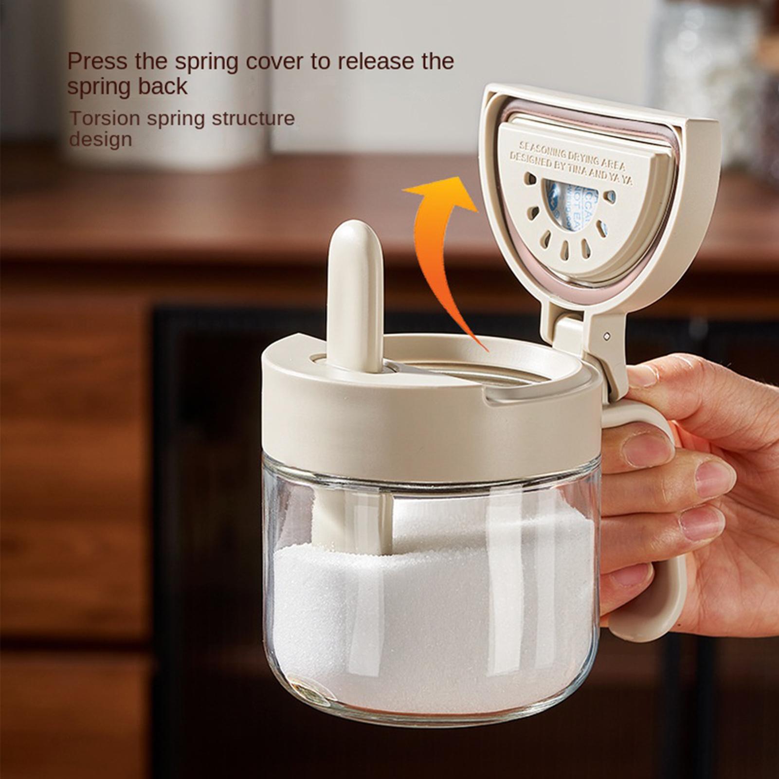 Kitchen Appliances Organizer - Pot à épices étanche avec cuillère,